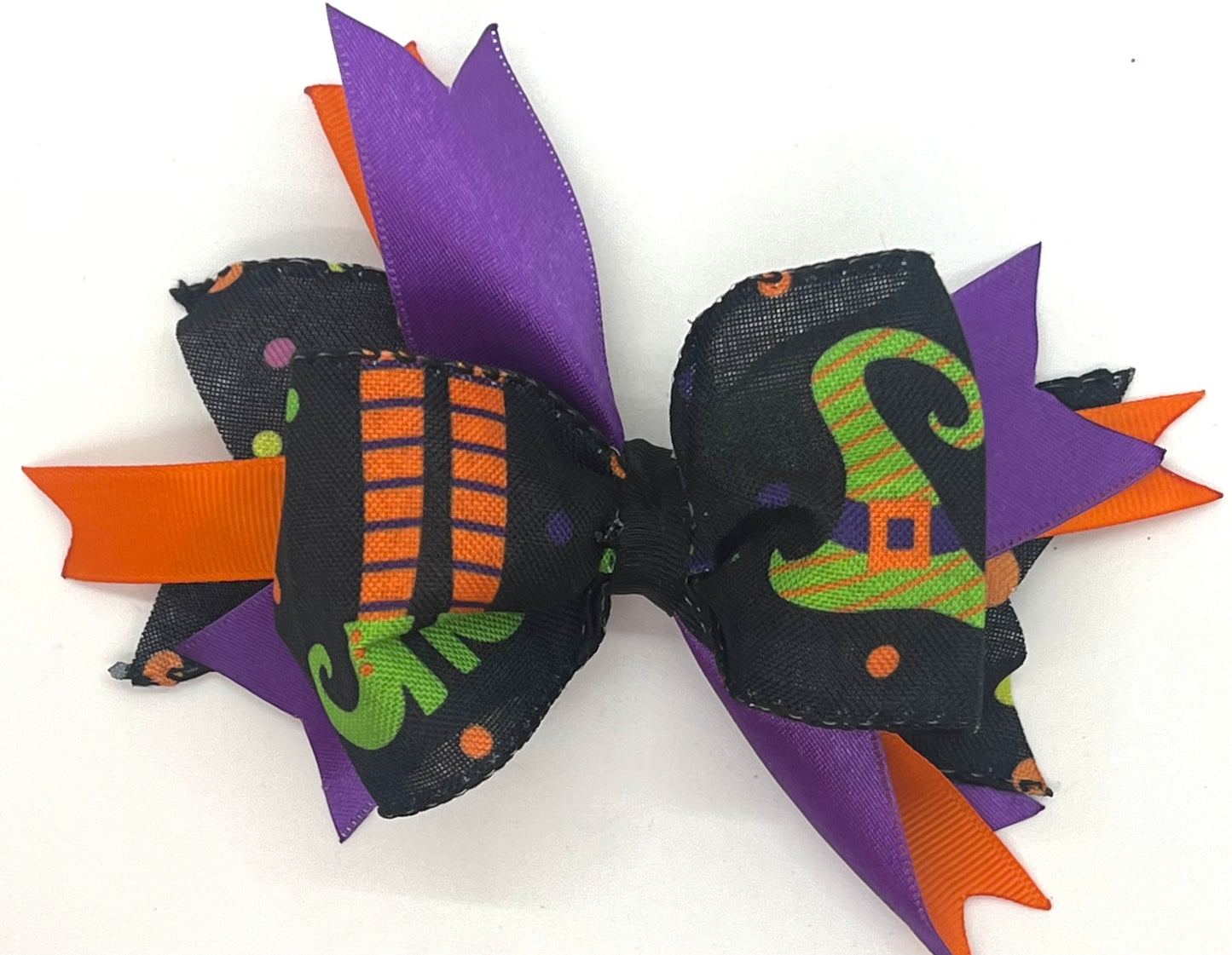 Witch Halloween Large Bow (+4” wide)