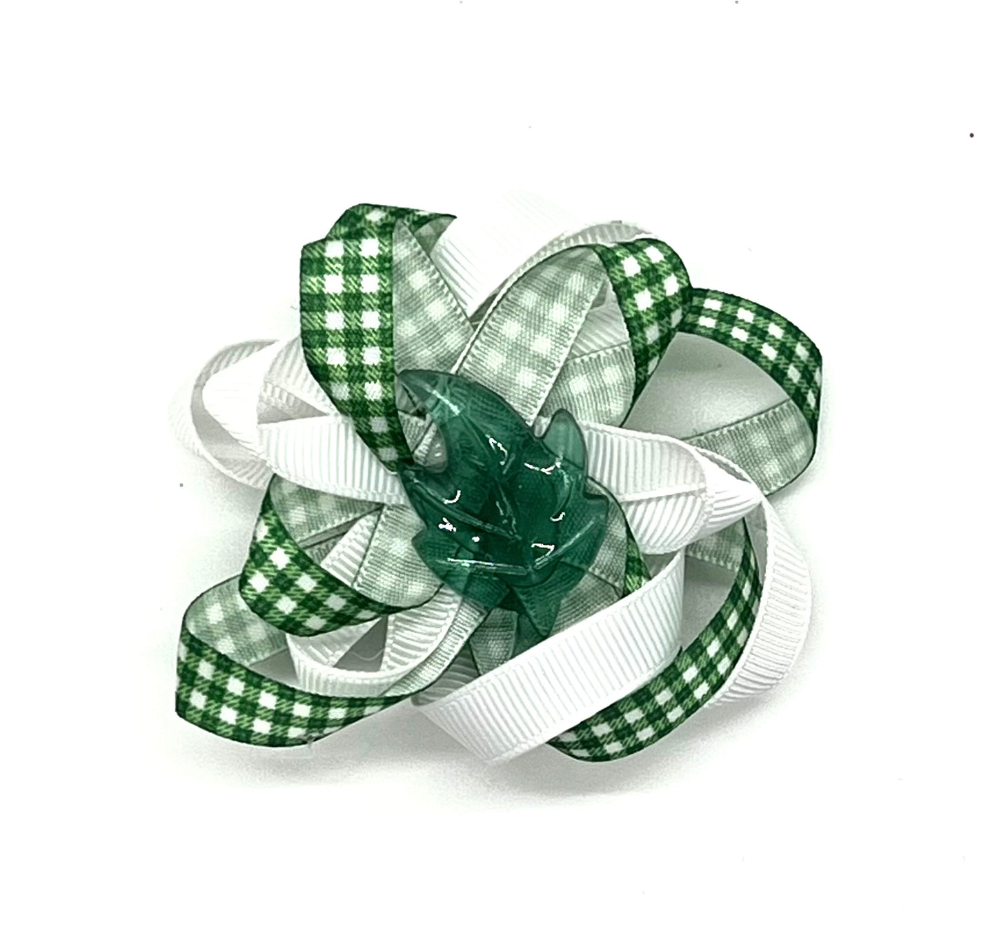 Gingham Circle Bow