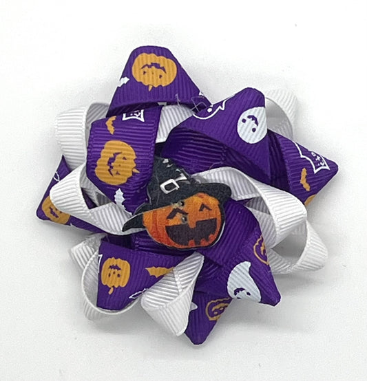 Halloween Happy Pumpkin Bow