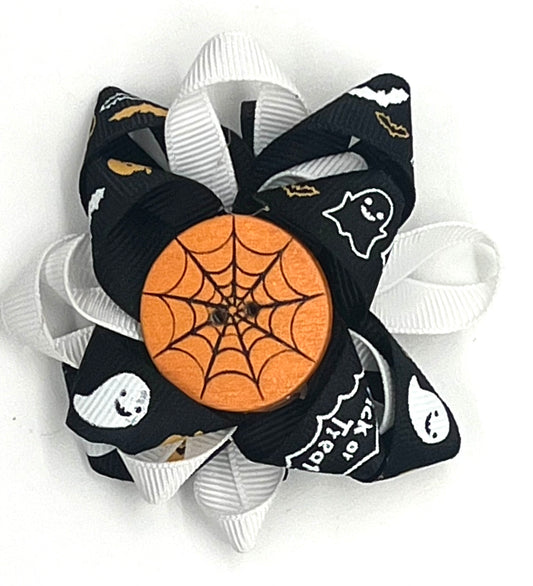 Halloween Spider Web Bow